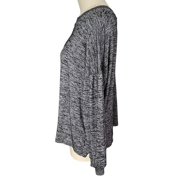 TIME & TRU Hacci Pullover Black & Gray Casual Long Sleeve Top ~ Women's Size XXL - Picture 6 of 8